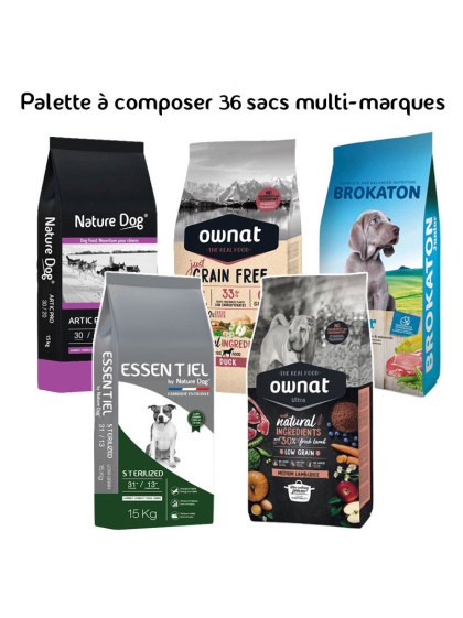 Palette à composer 36 sacs multi-marques