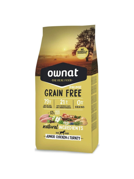 Croquettes Grain Free Prime Junior Chicken & Turkey Ownat 12kg