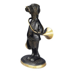 Statuette bronze fox terrier et trompe Lovergreen