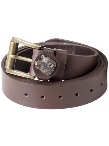 Ceinture en cuir motif sanglier Fritzmann