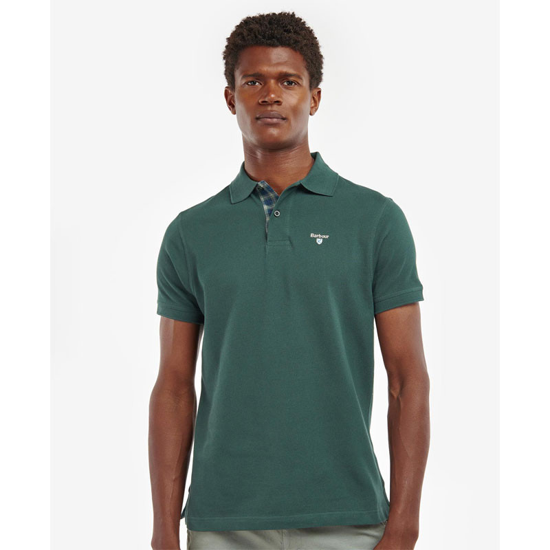 T-shirt tartan piqué Barbour