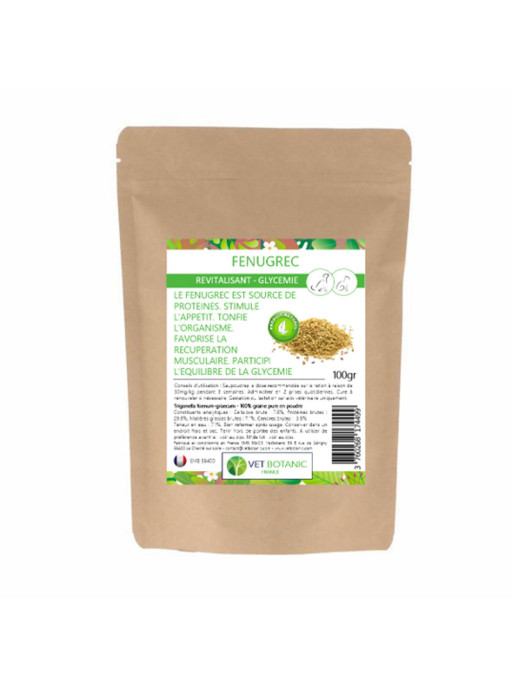 Complément alimentaire Fenugrec pour chat et chien 100g Vet Botanic Complément alimentaire Fenugrec pour chat et chien 100g Vet Botanic