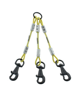 Accouple 3 chiens cable gainé 25cm ø 3/5mm Cani Hunt