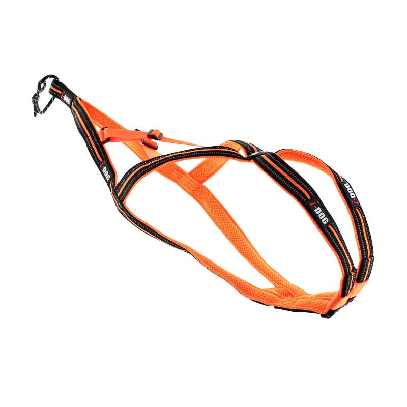 Harnais Canicross XBack One iDog - M - Tour de cou : 44/46 cm (Orange)