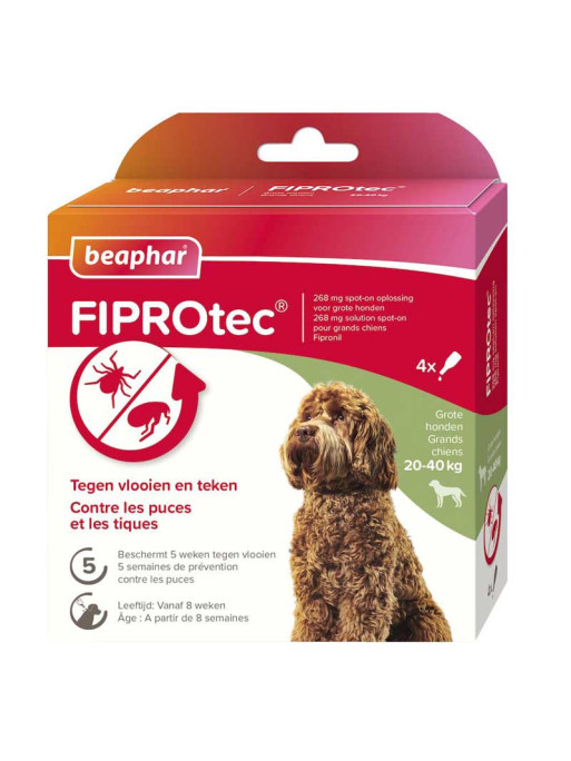 Pipettes antiparasitaires chien Fiprotec Beaphar