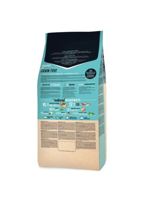 Croquettes chat Just Grain free sterilized Fish Ownat 8kg