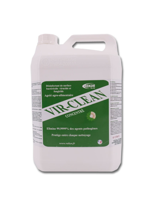 Désinfectant bactéricide Vir-Clean concentré 5L Rekor