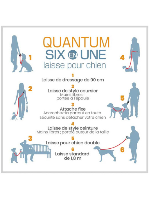 Laisse 6 en 1 Quantum Kurgo Laisse 6 en 1 Quantum Kurgo