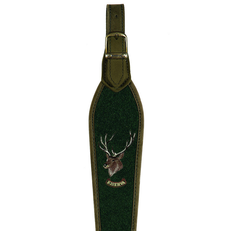 Bretelle pour carabine en Loden avec animaux Riserva
