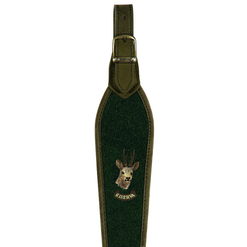 Bretelle pour carabine en Loden avec animaux Riserva