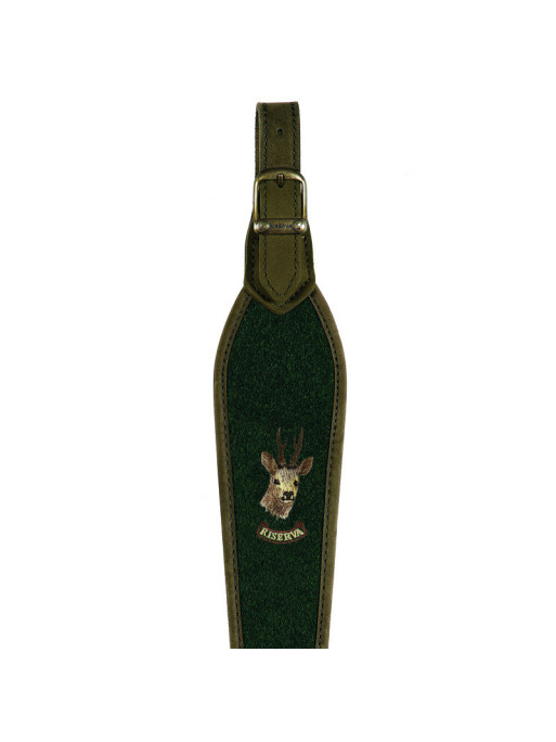 Bretelle pour carabine en Loden avec animaux Riserva