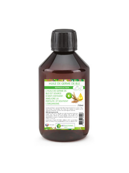 Huile de germe de blé pour chat et chien 250 ml Vet Botanic