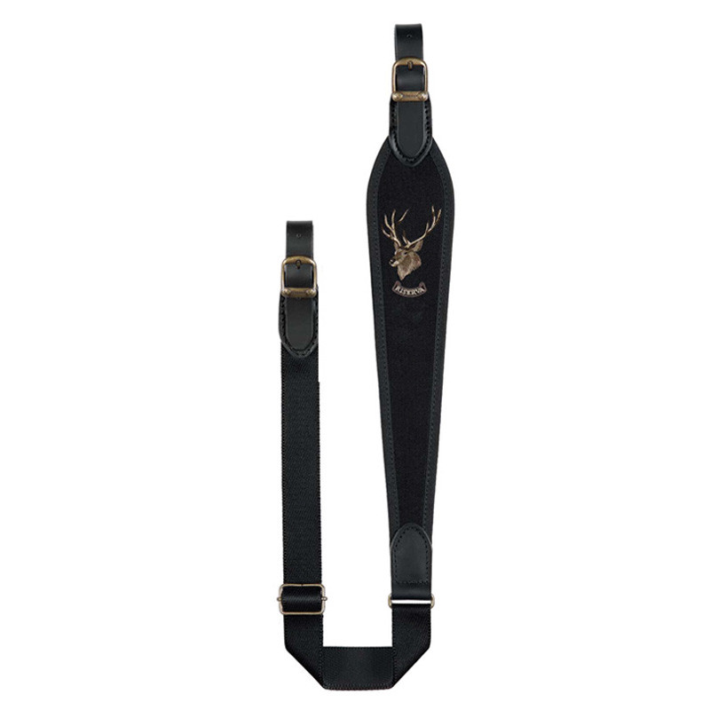 Bretelle pour carabine brodée en cordura noir Riserva