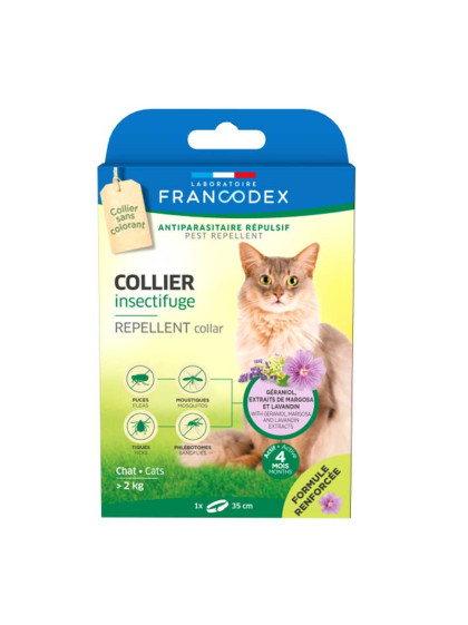 Collier insectifuge formule renforcée chat Francodex
