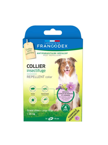 Collier insectifuge formule renforcée grand chien Francodex