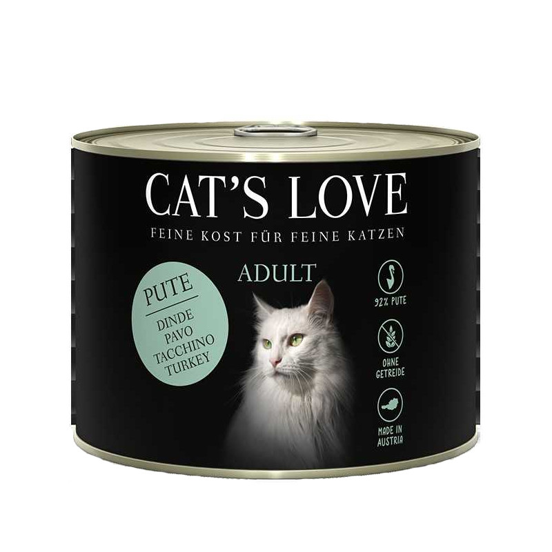 Pâtée pour chat adulte dinde pur Cat's Love