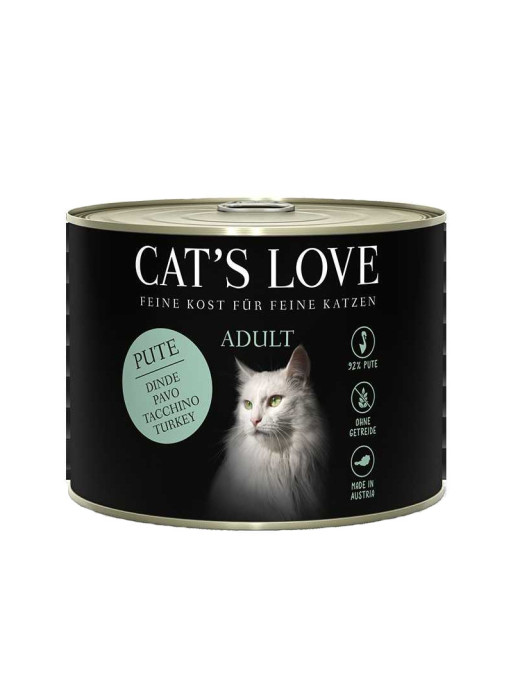 Pâtée pour chat adulte dinde pur Cat's Love