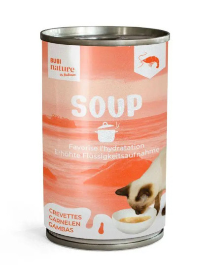 Soupe Bubi Nature aux crevettes pour chat Bubimex