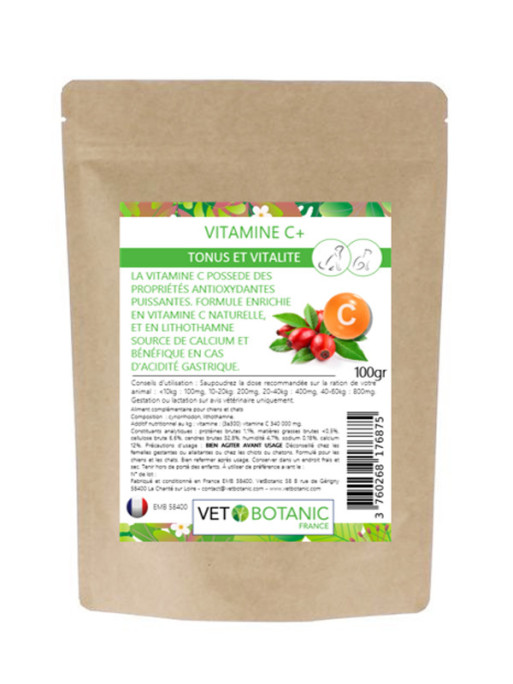 Vitamine C chien et chat 100g Vet Botanic