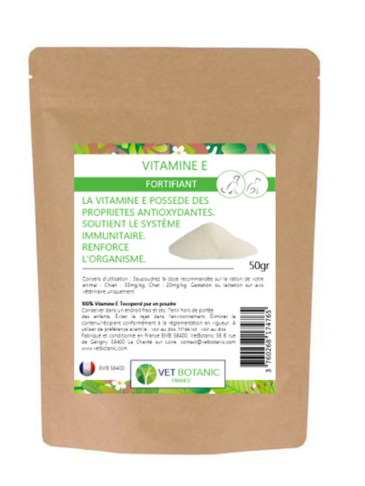 Vitamine E chien et chat 100g Vet Botanic