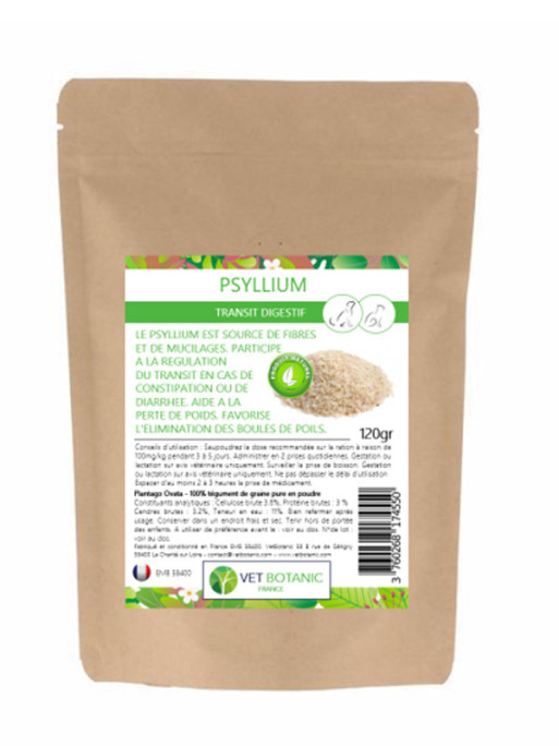 Psyllium pour chien et chat 100g Vet Botanic