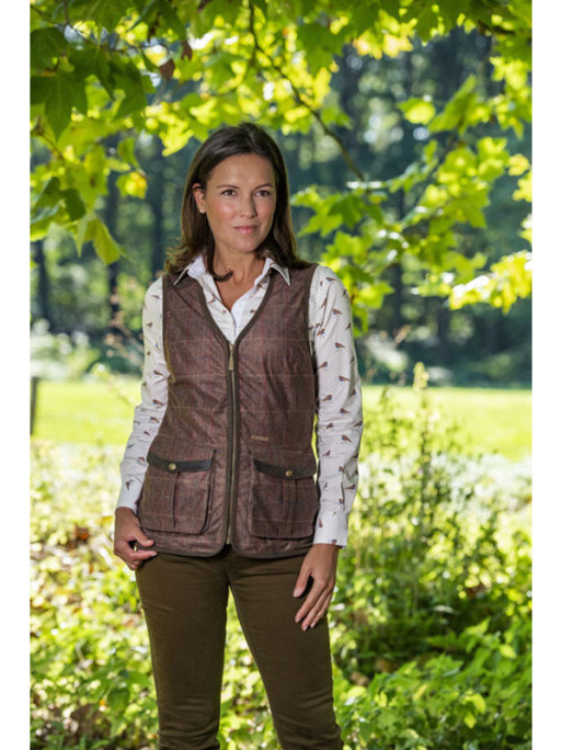 Gilet de tir en tweed imprimé pour femmes Kenwood Baleno Gilet de tir en tweed imprimé pour femmes Kenwood Baleno