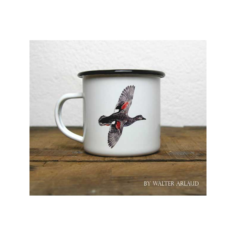 Mug métal émaillé Canards Chipeau by Walter Arlaud