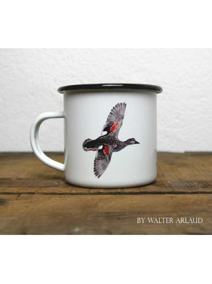 Mug métal émaillé Canards Chipeau by Walter Arlaud