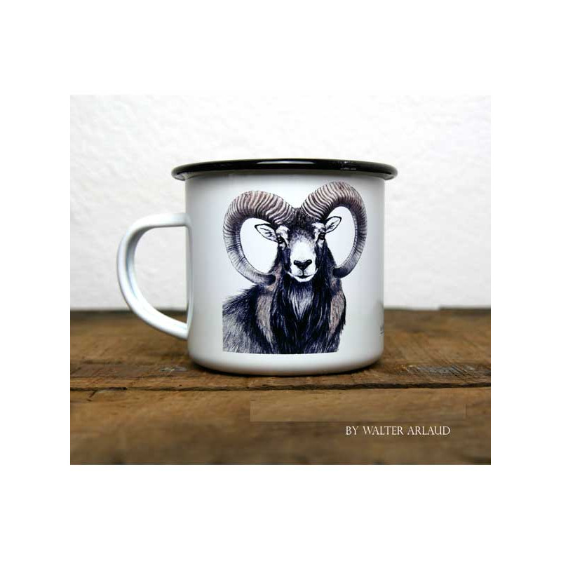Mug Montagne - Bouquetin, Chamois, Mouflon - Tasse Céramique - Décoration Montagnarde