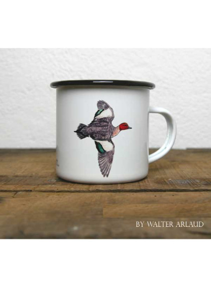 Mug métal émaillé Canards Siffleurs by Walter Arlaud