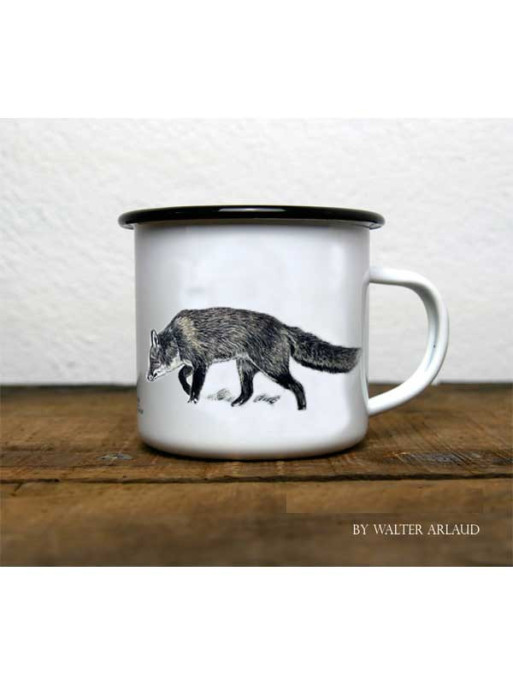 Mug métal émaillé Le Renard by Walter Arlaud Mug métal émaillé Le Renard by Walter Arlaud