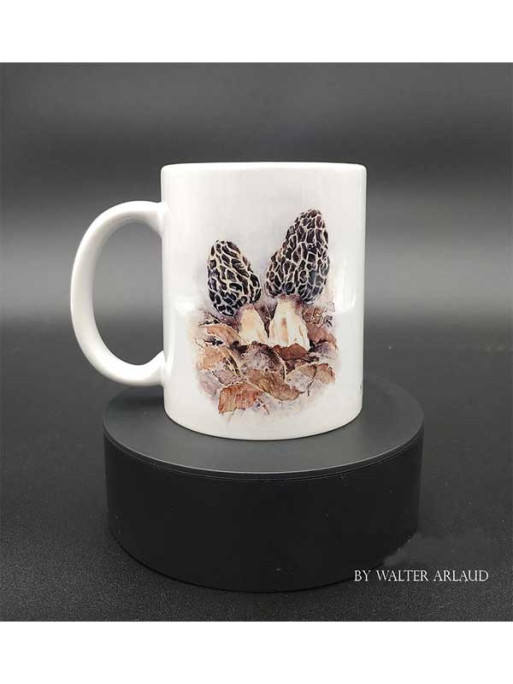 Mug céramique Champêtre Morilles by Walter Arlaud