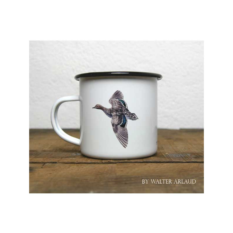 Mug métal émaillé Canards Pilet by Walter Arlaud