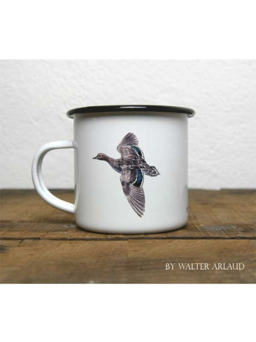 Mug métal émaillé Canards Pilet by Walter Arlaud