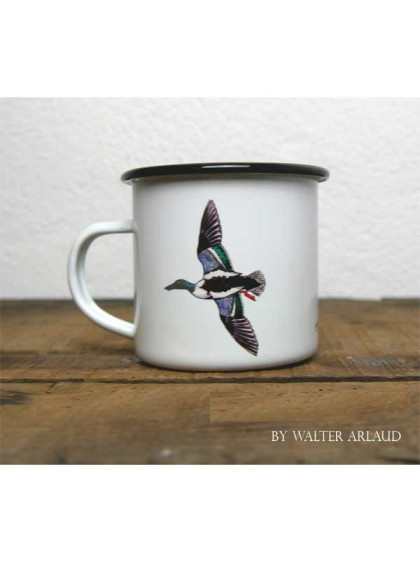 Mug métal émaillé Canards Souchet by Walter Arlaud