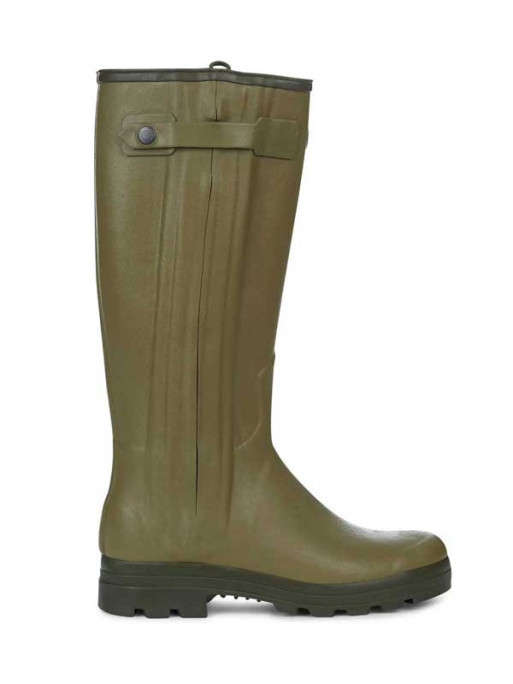 Bottes Chasseur doublées en cuir homme vert vierzon Le Chameau