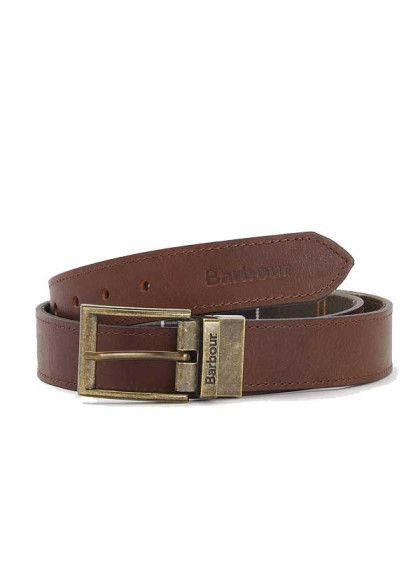 Ceinture cuir Piped Tartan Barbour