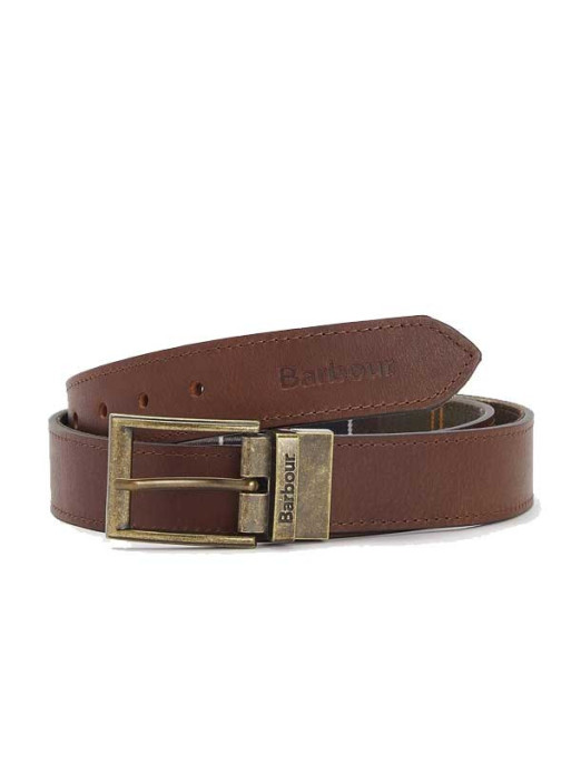 Ceinture cuir Piped Tartan Barbour