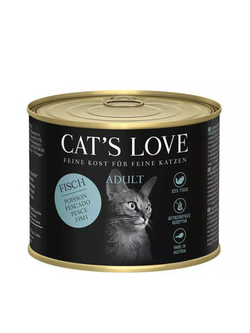 Pâtée pour chat adulte Poisson pur 200g Cat's Love