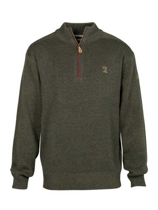 Pull col brodé cheminé zippé Percussion Pull col brodé cheminé zippé Percussion