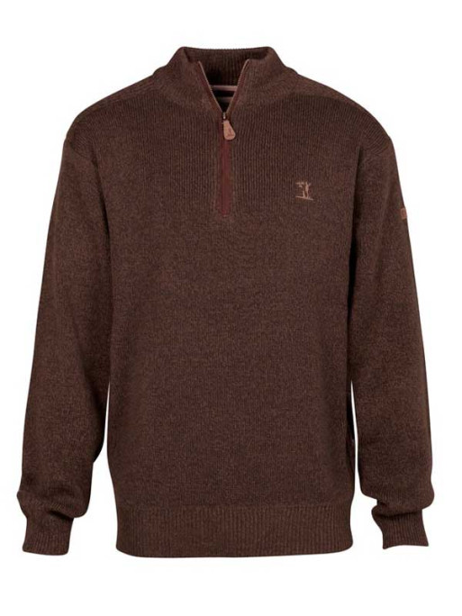 Pull col brodé cheminé zippé Percussion Pull col brodé cheminé zippé Percussion