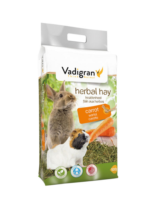 Foin de fleurs de carottes pour rongeurs 500g Vadigran Foin de fleurs de carottes pour rongeurs 500g Vadigran