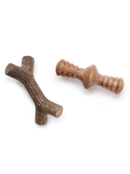 Jouets à mâcher x2 Dental Chew et Wishbone chiot Benebone