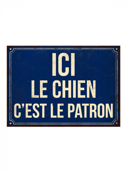 Plaque ''Ici le chien'' Lovergreen