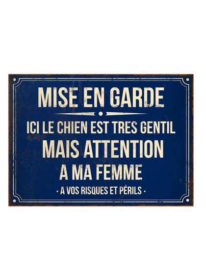 Plaque ''Mise en garde'' Lovergreen