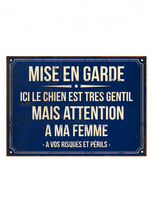 Plaque ''Mise en garde'' Lovergreen