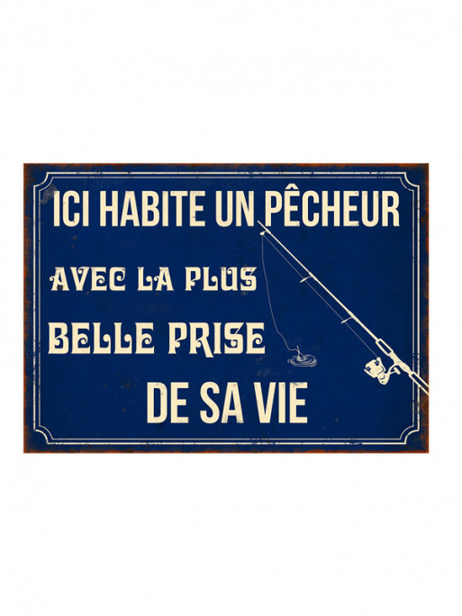 Plaque ''Un pêcheur'' Lovergreen