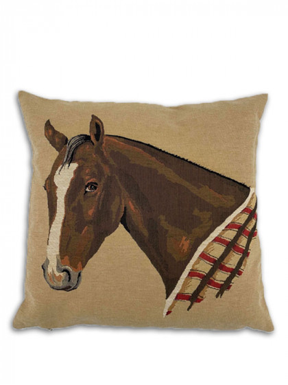 Coussin cheval alezan Lovergreen