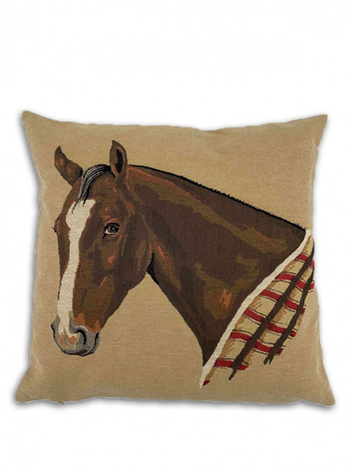 Coussin cheval alezan Lovergreen