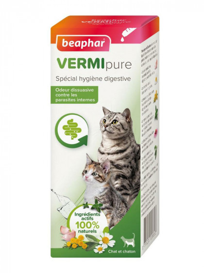 Solution liquide digestive VERMIpure chat/chaton50ml Beaphar